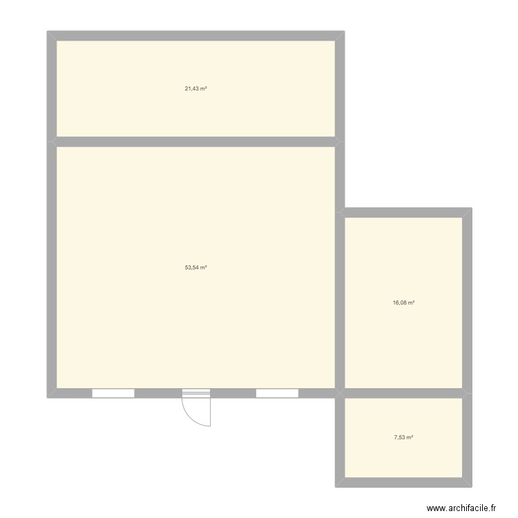Maison. Plan de 4 pièces et 99 m2