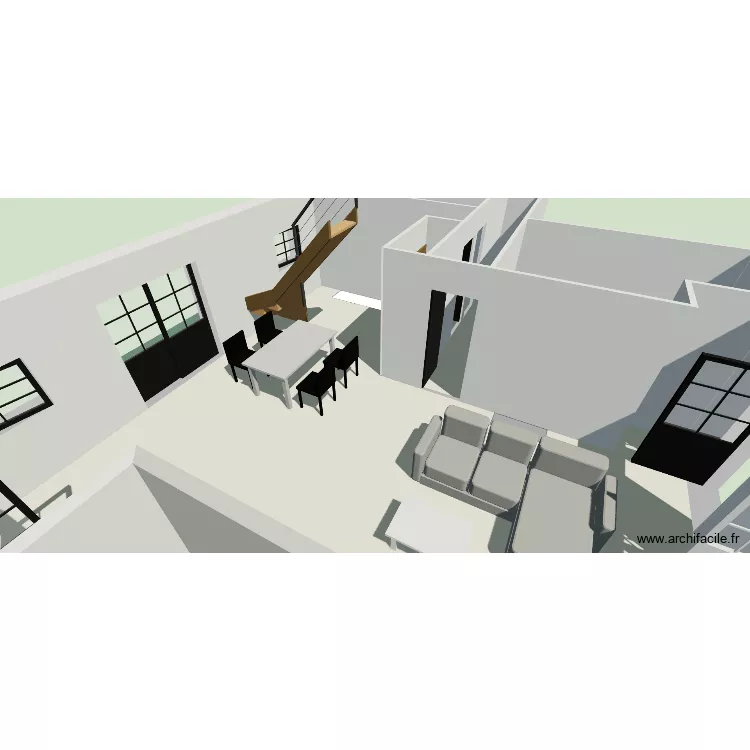 maison2. Plan de 4 Pièces et 72 m²
