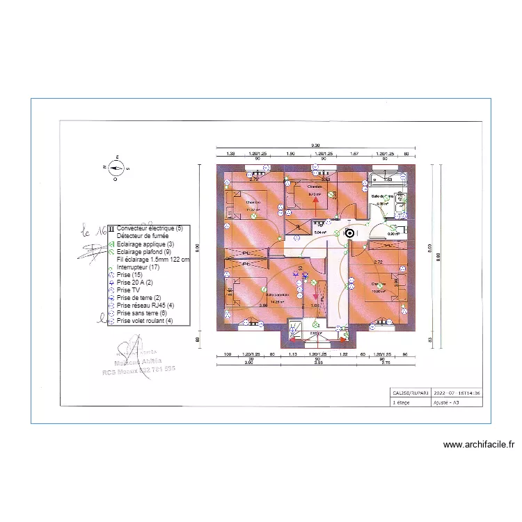 RUPARI ELEC ETAGE. Plan de 