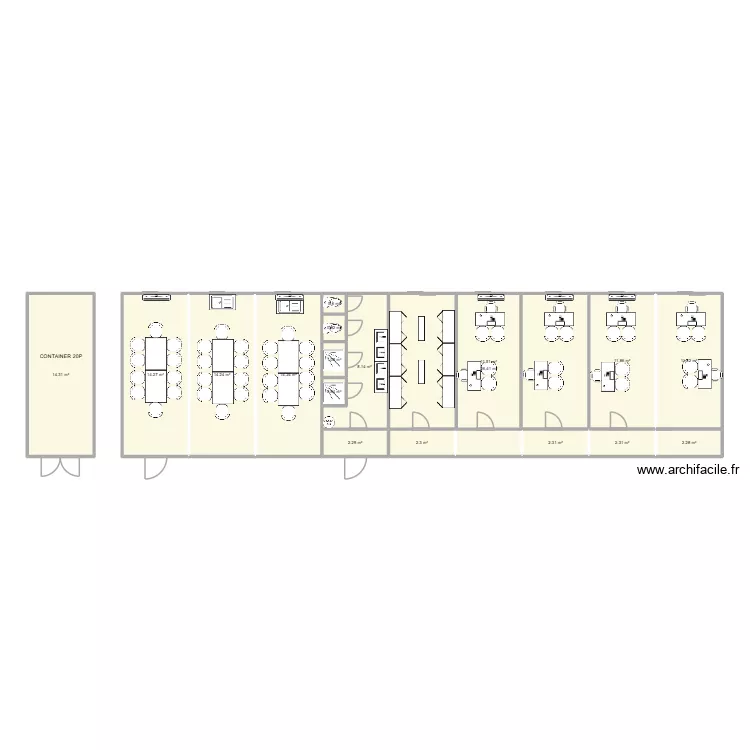 EIFFAGE CHANTIER BOURGOIN. Plan de 18  et 142 m²