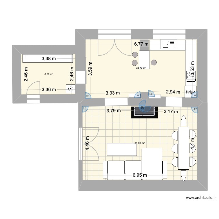 saIon saIIe a manger. Plan de 0 pièce et 0 m2 saIon saIIe a manger. Plan de 0 pièce et 0 m2