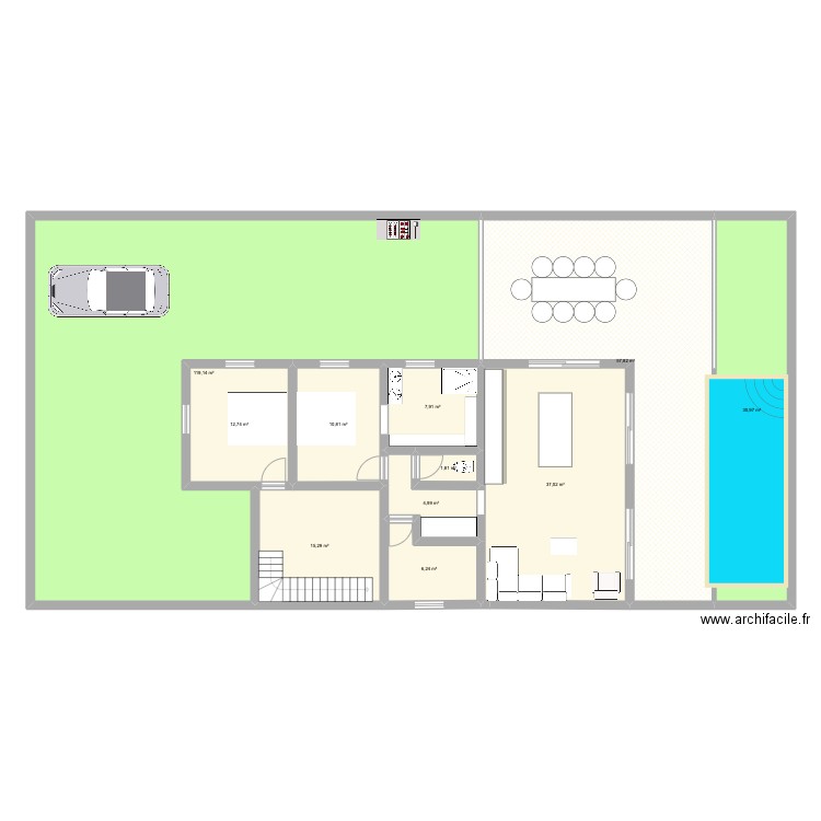 MAISON TS. Plan de 11 pièces et 305 m2