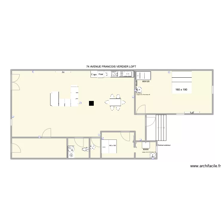 74 Verdier Loft . Plan de 74 Verdier Loft . Plan de