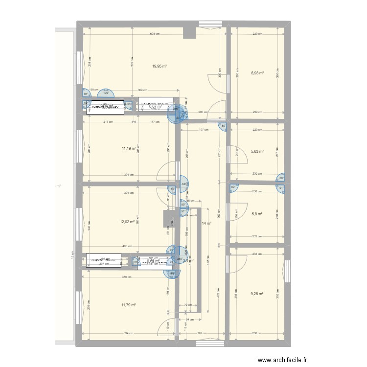 Andon 2. Plan de 31 pièces et 461 m2