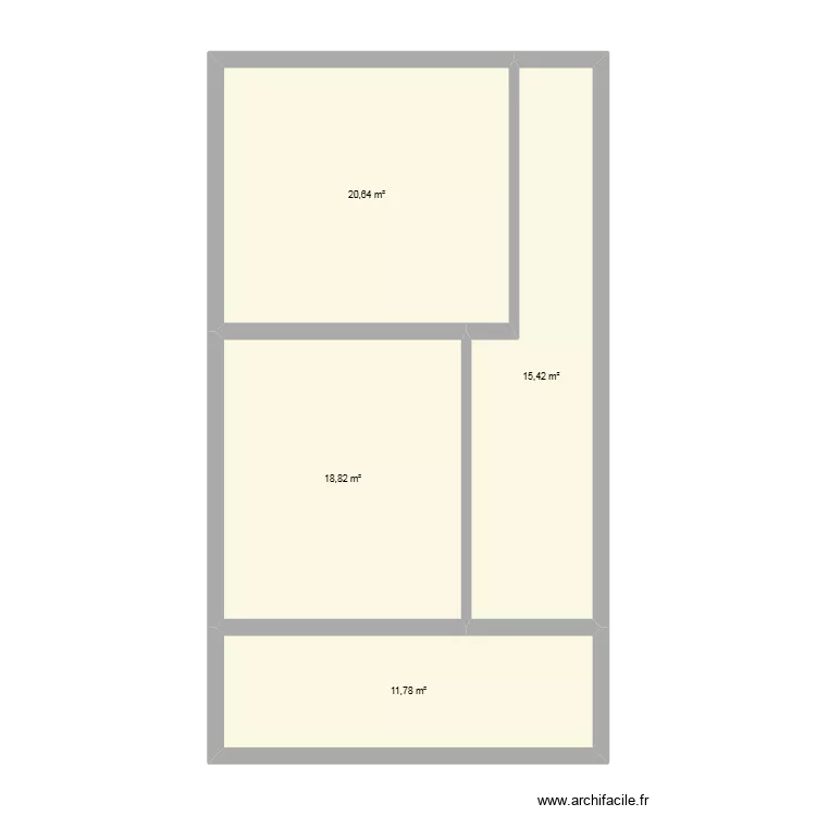 extension de cuisine. Plan de 4  et 67 m²