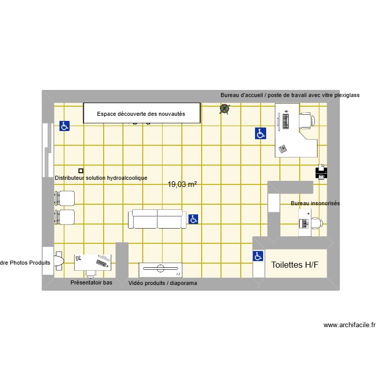 Accueil client. Plan de 0 pièce et 0 m2