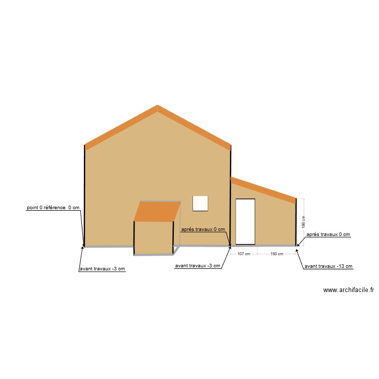 plan coté nord 1. Plan de 0 pièce et 0 m2