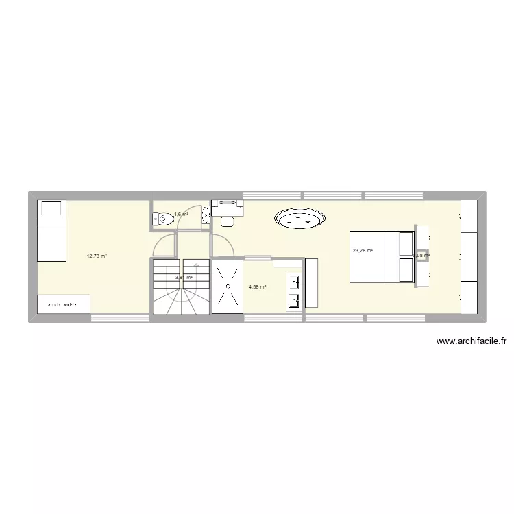 etage 1. Plan de 6 et 46 m² etage 1. Plan de 6 et 46 m²