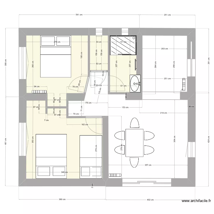 Maison base. Plan de 