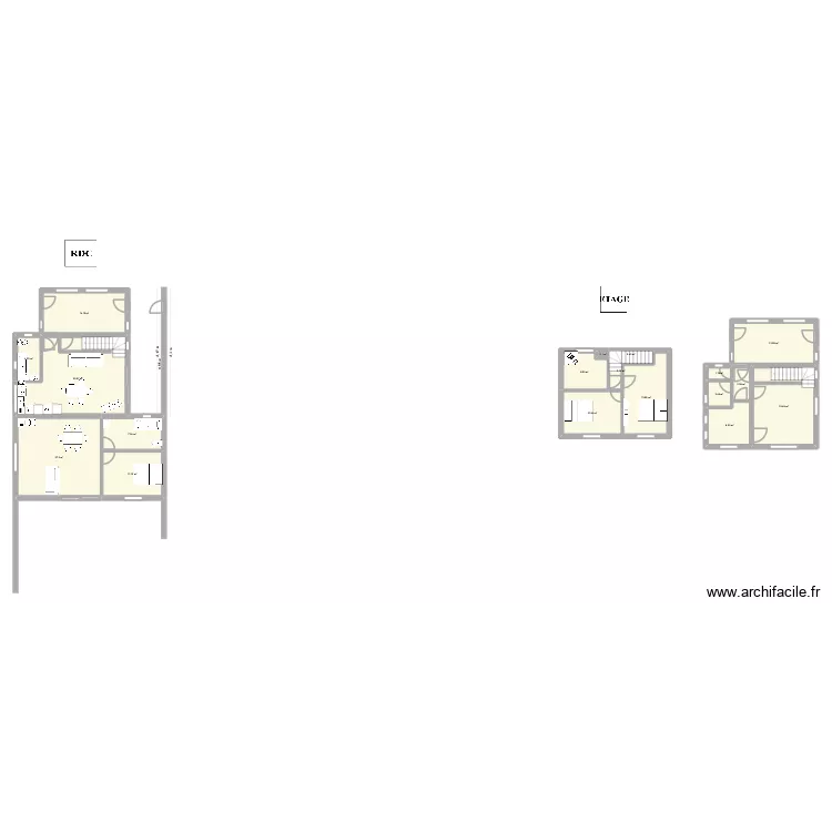 rdc maison Chagny. Plan de 18 pièces et 174 m² rdc maison Chagny. Plan de 18 pièces et 174 m²
