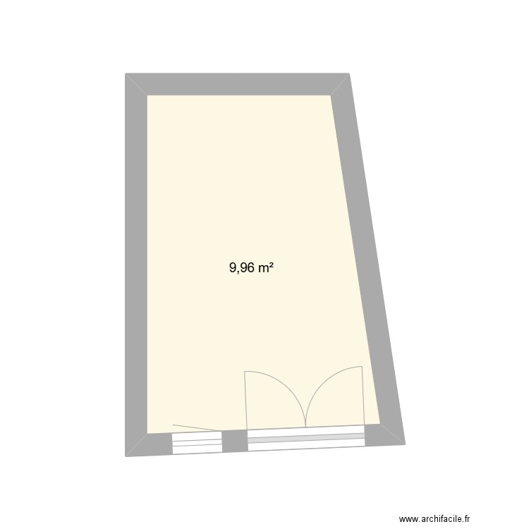 ABri de Jardin. Plan de 1 pièce et 10 m2