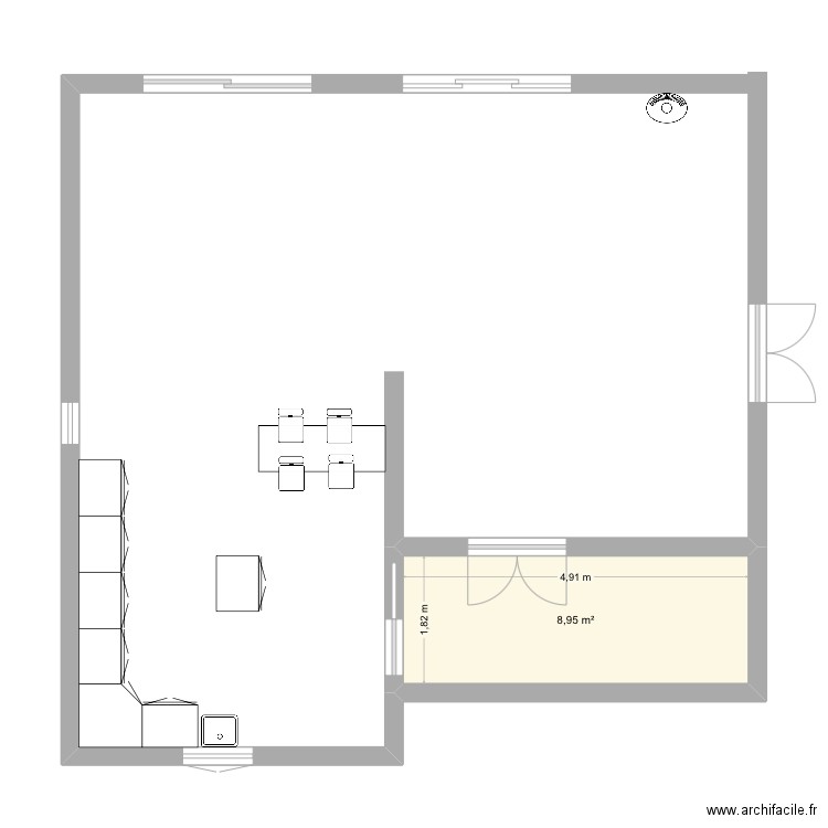 MAISON BALMA. Plan de 1 pièce et 9 m2