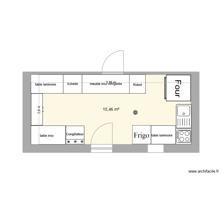 plan labo patisserie. Plan de 0 pièce et 0 m2
