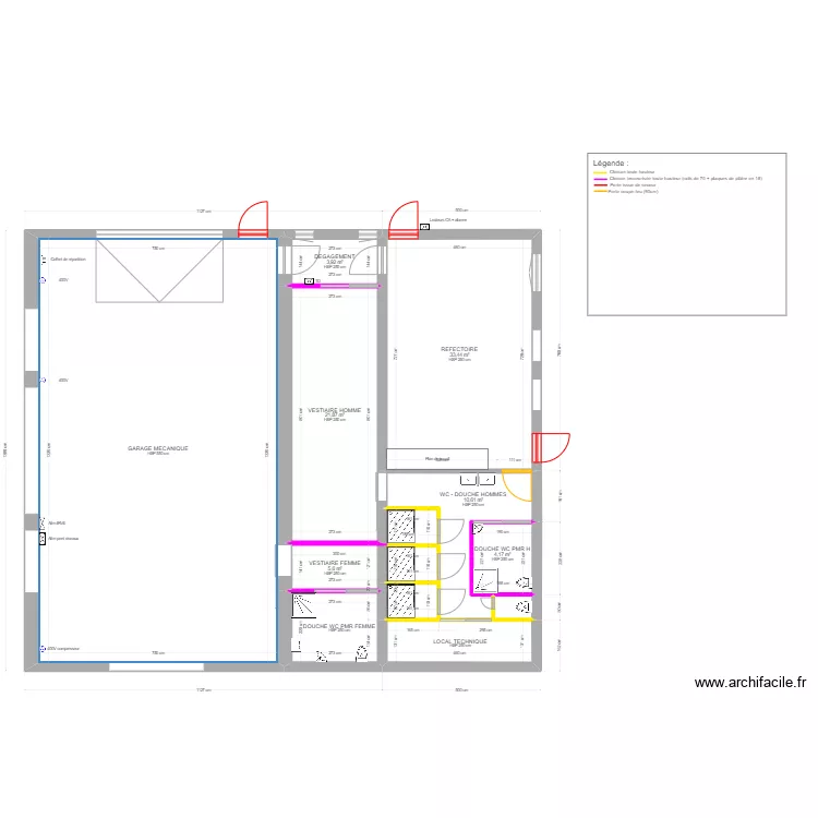 ATELIER MENUISERIES. Plan de 