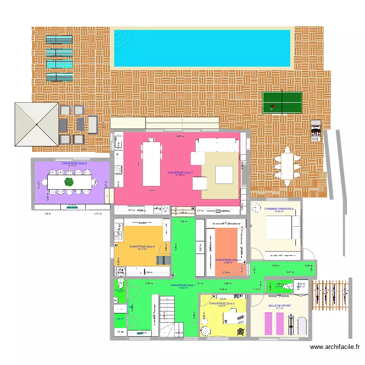 MAISON IA RDC Surface sol. Plan de 