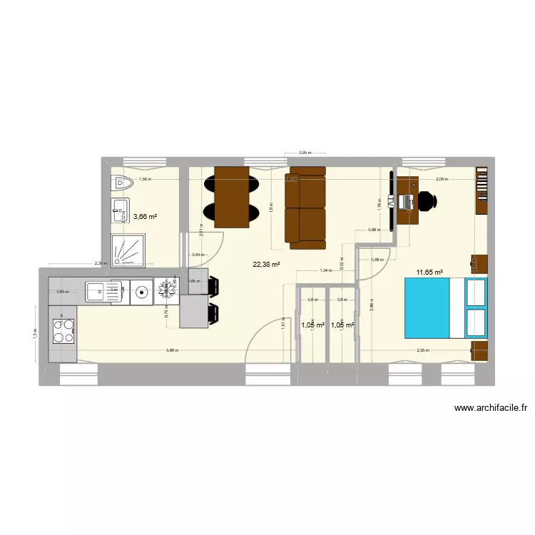 Logement Dijon TDI30 V5. Plan de 5 et 40 m² Logement Dijon TDI30 V5. Plan de 5 et 40 m²