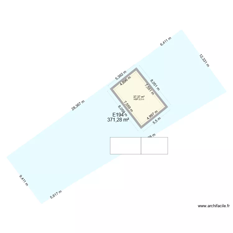 PLAN DE MASSE GARAGE. Plan de 