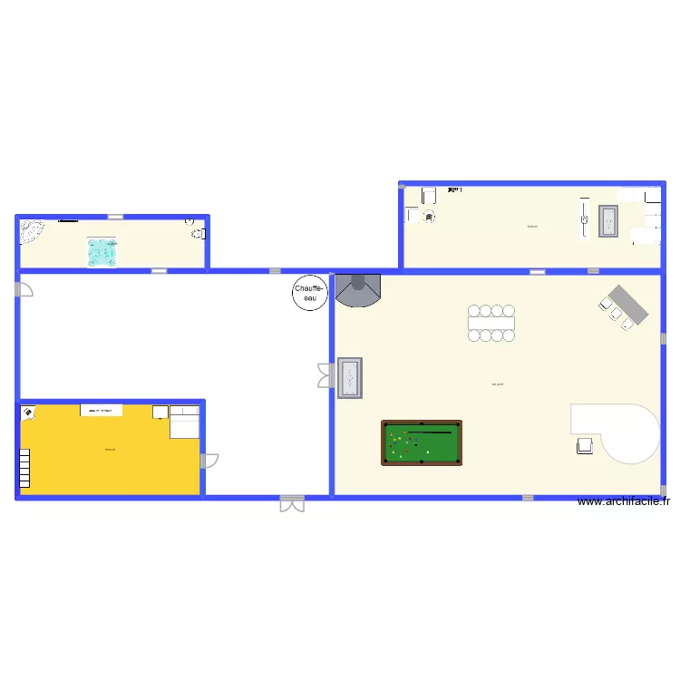 Maison bancale. Plan de 