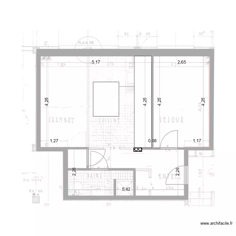 Suresnes. Plan de 1 et 45 m² Suresnes. Plan de 1 et 45 m²