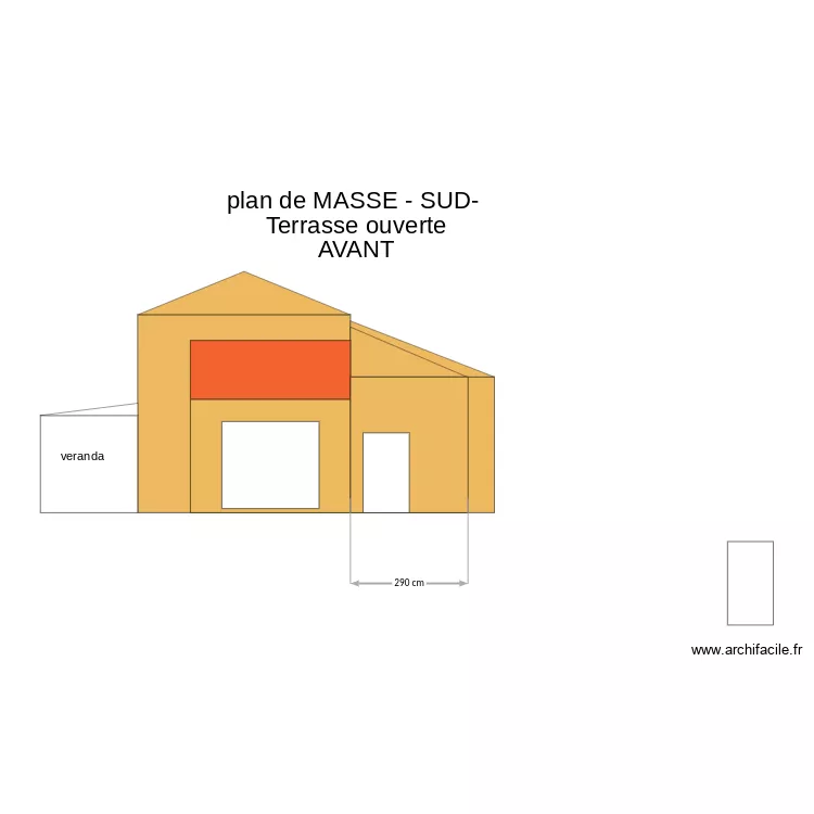 DP2 -plan de masse -sud-AVANT Terrasse ouverte. Plan de 