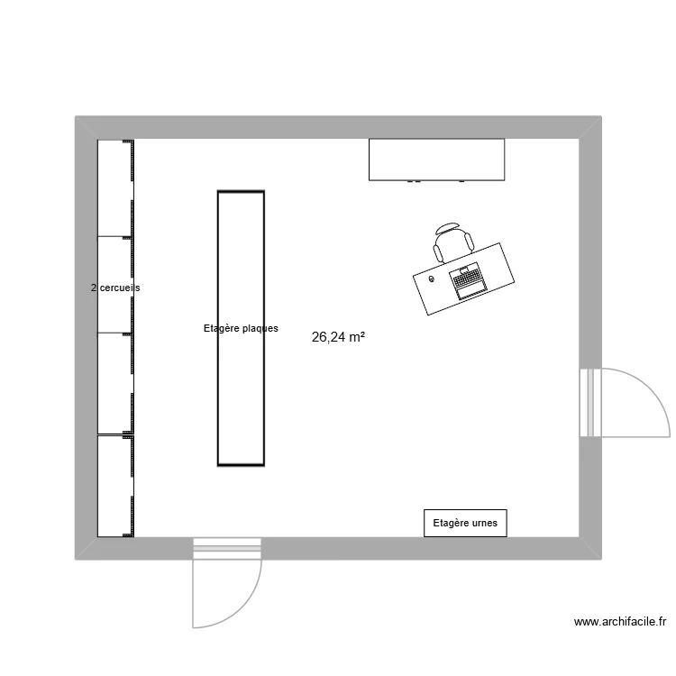 Agence PF. Plan de 1 et 26 m² Agence PF. Plan de 1 et 26 m²
