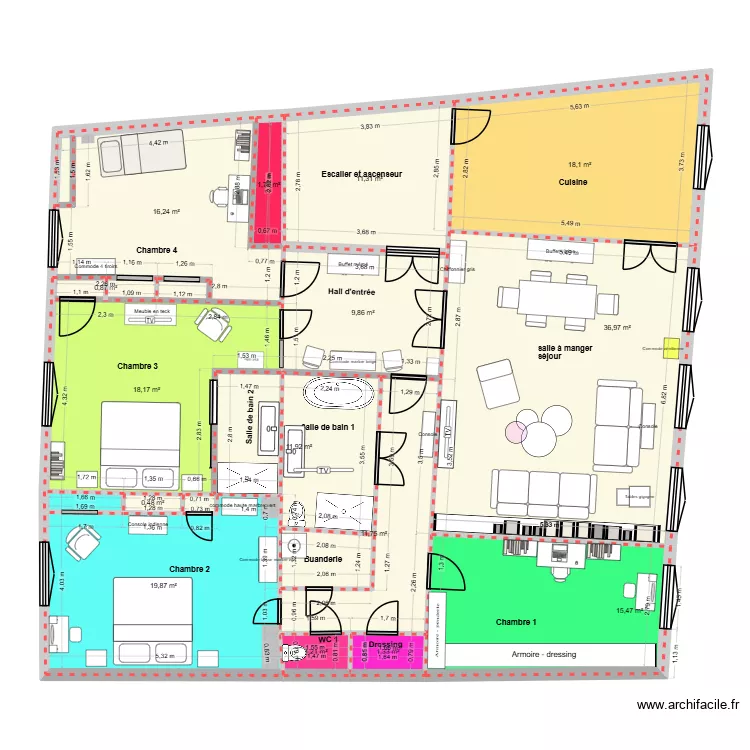 Appartement NÏmes V5. Plan de 15 et 175 m² Appartement NÏmes V5. Plan de 15 et 175 m²