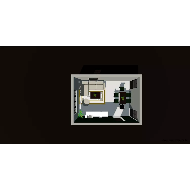 sitti salon. Plan de 1 et 18 m² sitti salon. Plan de 1 et 18 m²