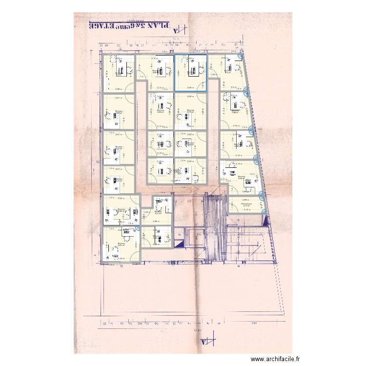 5-6. Plan de 20 pièces et 144 m2