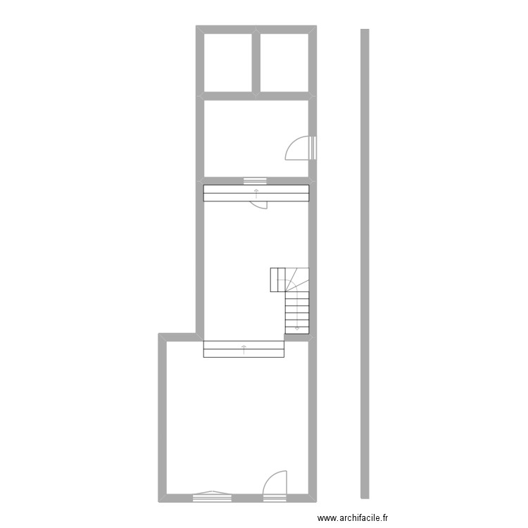 GASNIER. Plan de 4 pièces et 60 m2