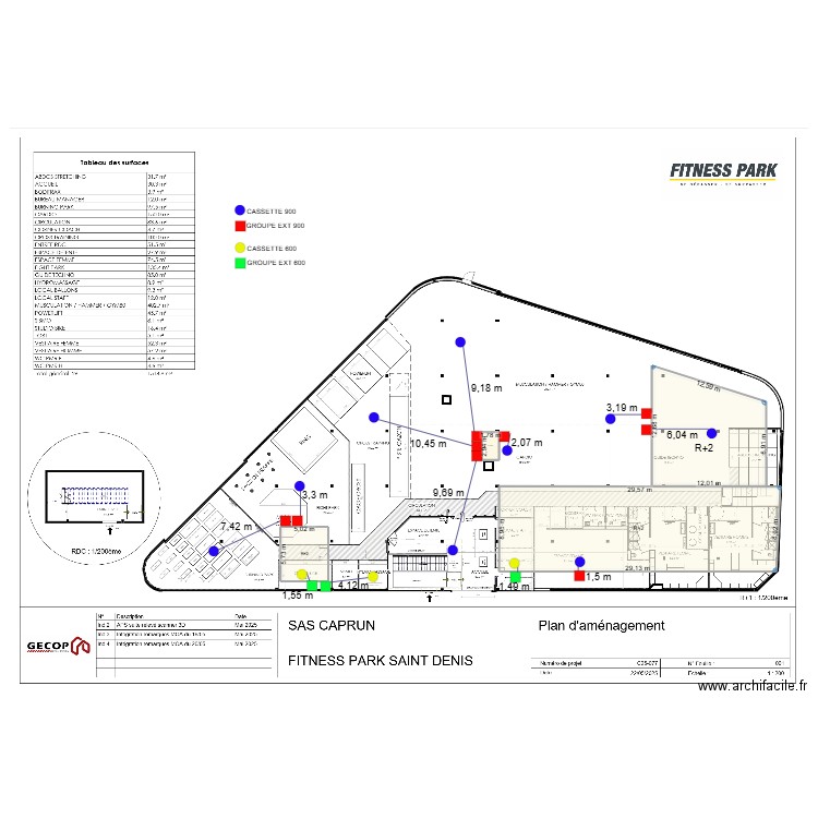 FP ST DENIS CLIM AVEC R+2  27 11 2025. Plan de 4 pièces et 426 m2