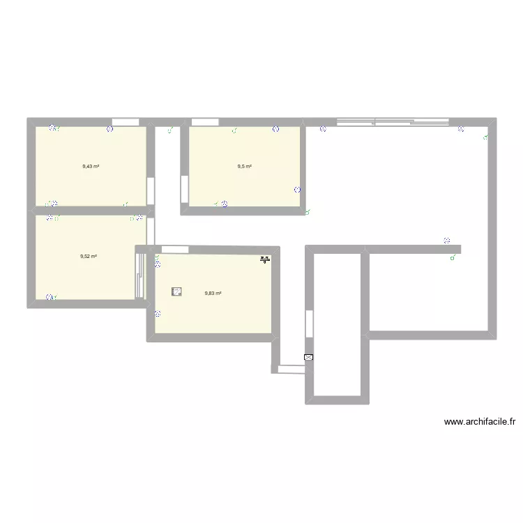 Travail archi facile. Plan de 4  et 38 m²