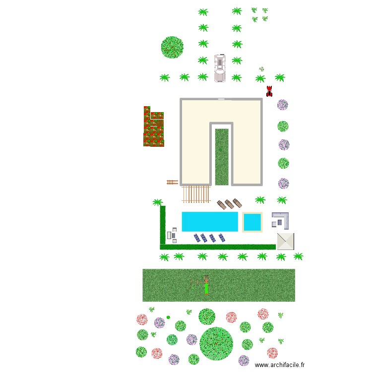 KSAR Karim. Plan de 1 pièce et 167 m2