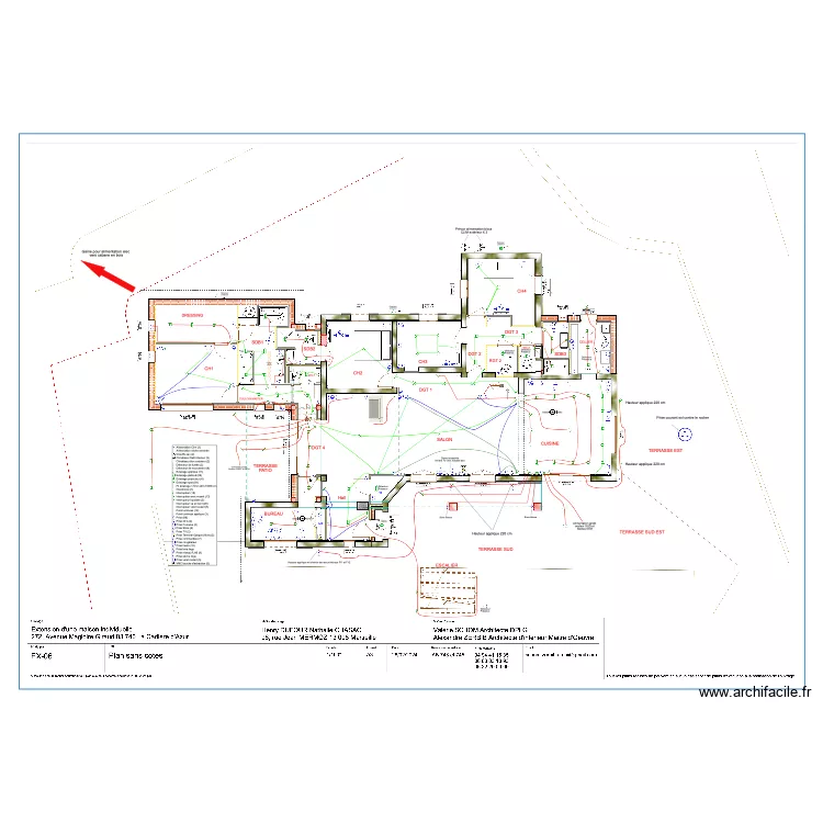 Plan &eacute;lectrique V3 all&eacute;g&eacute;e. Plan de 