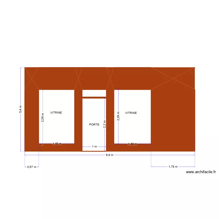 FACADE ACTUEL. Plan de 