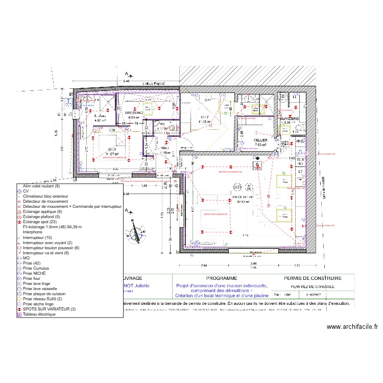 Plan électrique Weber Garinot. Plan de 0 pièce et 0 m2