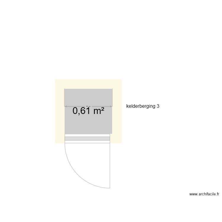 Zeedijk 31 Blankenberge kelderberging 3. Plan de 1 pièce et 1 m2