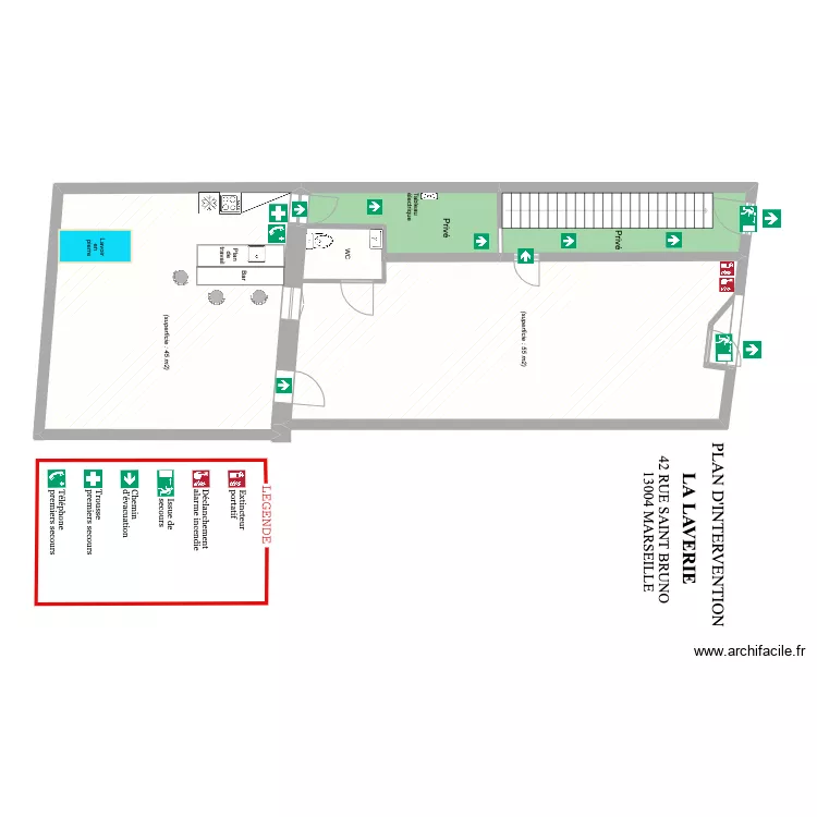 La Laverie s&eacute;curit&eacute; officielle format portrait. Plan de 