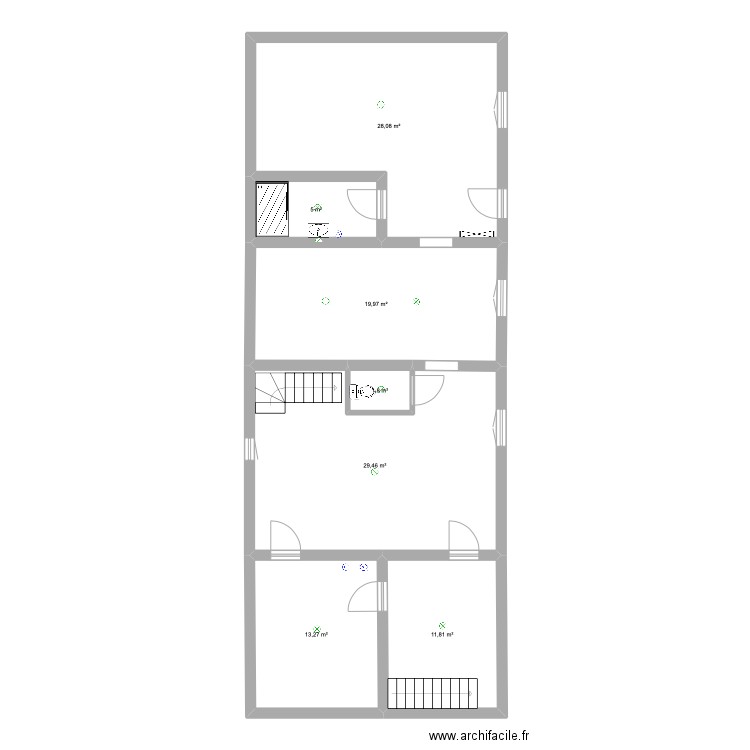 zoe dorisy. Plan de 7 pièces et 109 m2