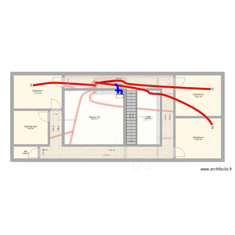 Plan_denis_gainable. Plan de 15 pièces et 219 m2