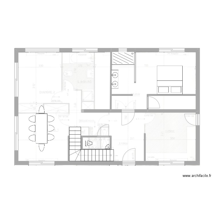 BEG-MEIL-3. Plan de 3 pièces et 94 m2