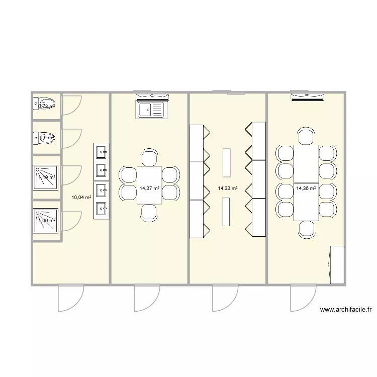 BOUYGUES CHANTIER PSPL MIONNAY OUEST. Plan de 8  et 57 m²