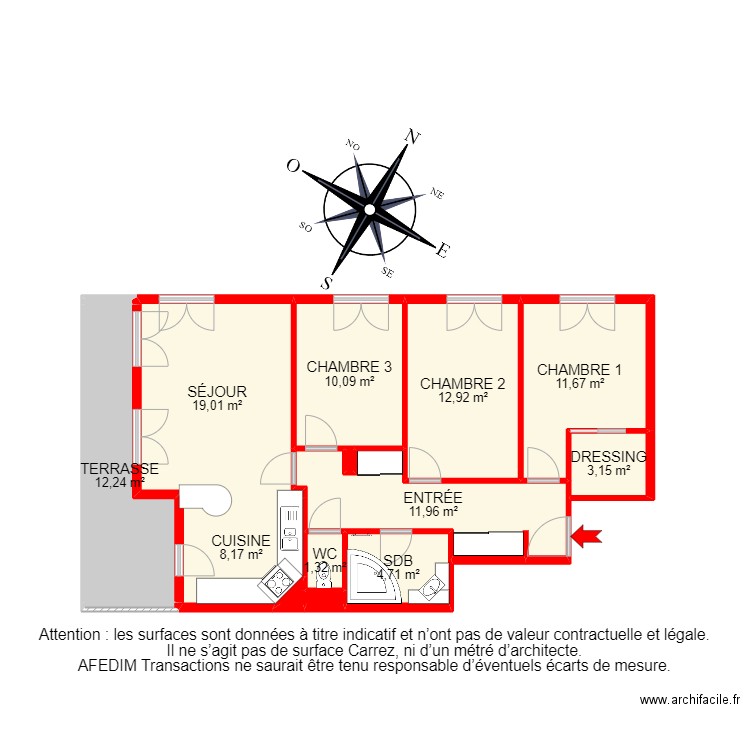 BI 17008 - . Plan de 18 pièces et 154 m2