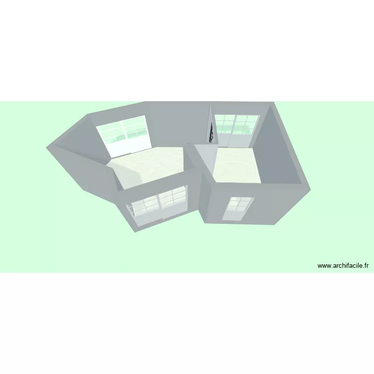 Chambre 3. Plan de 1  et 26 m²
