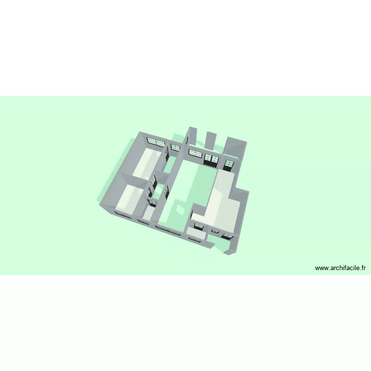 vu en plan. Plan de 4  et 42 m²