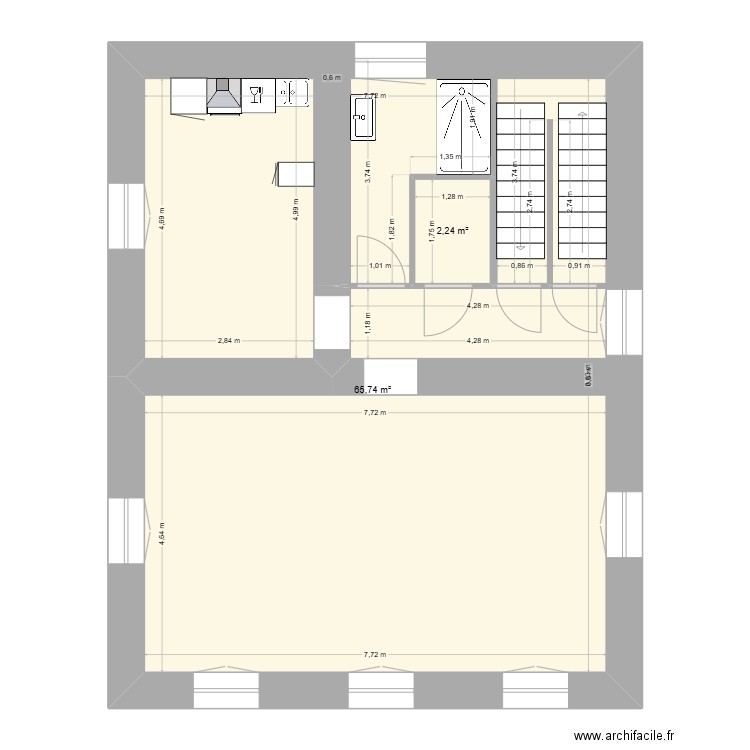 plan de chez moi. Plan de 0 pièce et 0 m2
