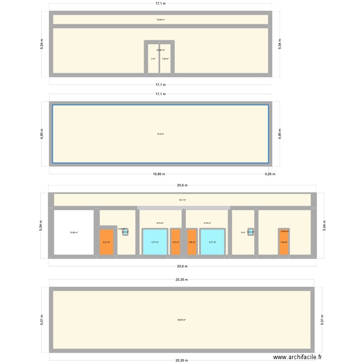 Emin . Plan de 21 pièces et 315 m2