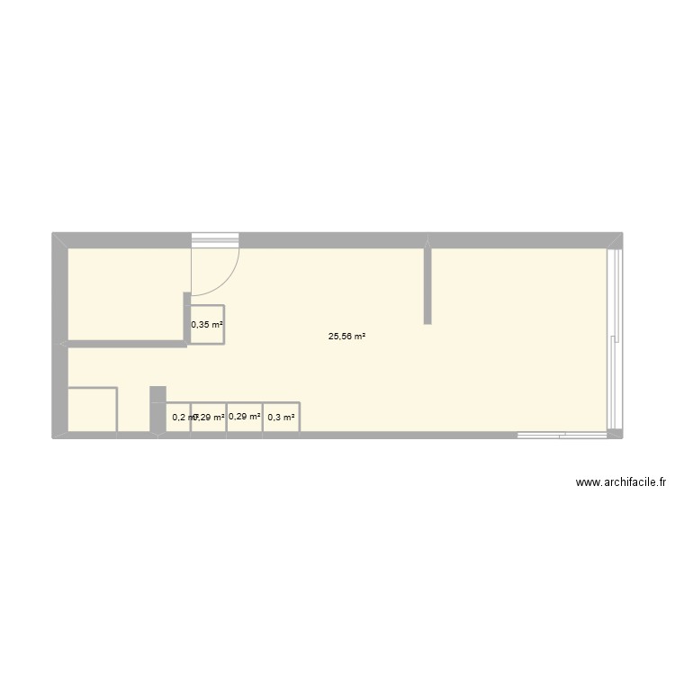 Port Leucate. Plan de 6 pièces et 27 m2