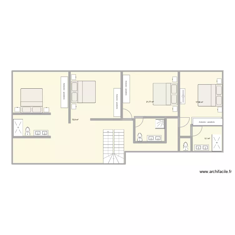 Alicante étage. Plan de 4 et 117 m² Alicante étage. Plan de 4 et 117 m²
