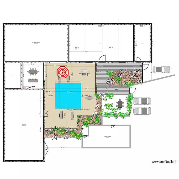 aurore et maxime 06. Plan de 7  et 543 m²