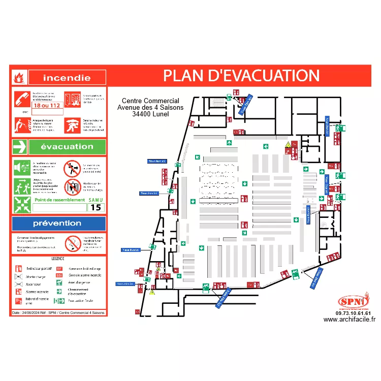 INTERMARCHÉ 4 SAISONS EVAC 4. Plan de INTERMARCHÉ 4 SAISONS EVAC 4. Plan de